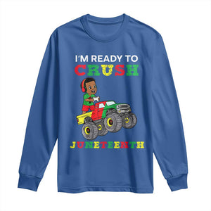 Black Boy Gamer Long Sleeve Shirt I'm Ready To Crush Juneteenth for Boys Toddler TS01 Royal Blue Print Your Wear