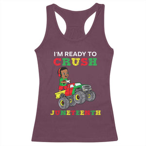 Black Boy Gamer Racerback Tank Top I'm Ready To Crush Juneteenth for Boys Toddler TS01 Maroon Print Your Wear
