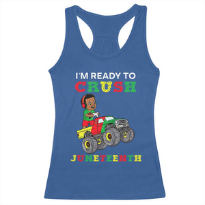 Black Boy Gamer Racerback Tank Top I'm Ready To Crush Juneteenth for Boys Toddler TS01 Royal Blue Print Your Wear