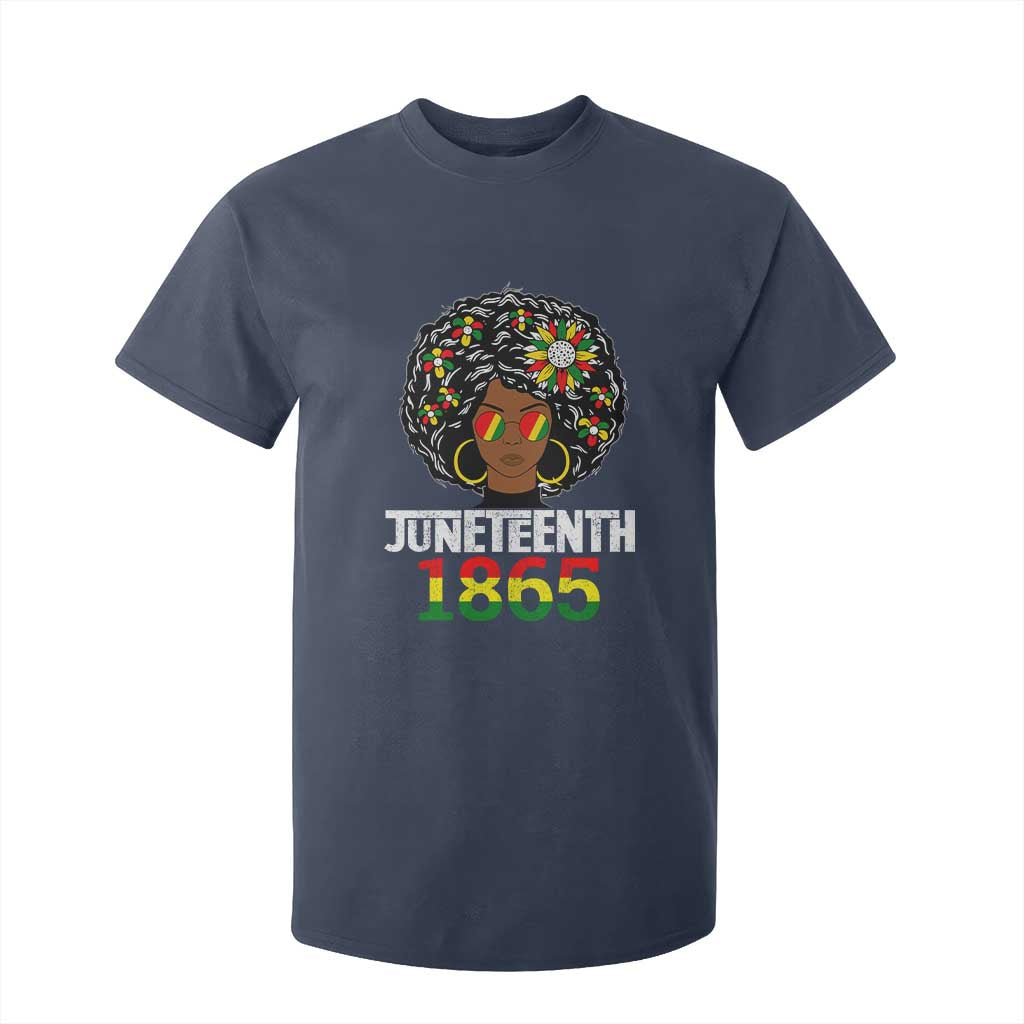 Afro Black Queen Juneteenth 1865 T Shirt For Kid TS01 Navy Print Your Wear