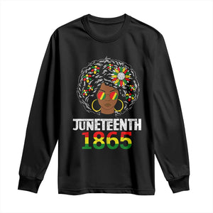 Afro Black Queen Juneteenth 1865 Long Sleeve Shirt TS01 Black Print Your Wear