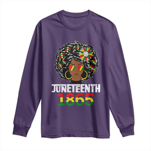 Afro Black Queen Juneteenth 1865 Long Sleeve Shirt TS01 Purple Print Your Wear