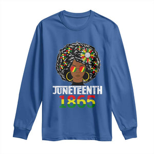 Afro Black Queen Juneteenth 1865 Long Sleeve Shirt TS01 Royal Blue Print Your Wear