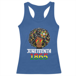 Afro Black Queen Juneteenth 1865 Racerback Tank Top TS01 Royal Blue Print Your Wear