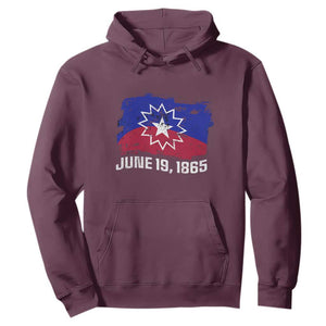 Juneteenth Flag Hoodie Black Freedom Black History TS01 Maroon Printyourwear