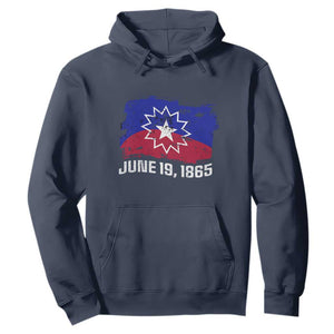 Juneteenth Flag Hoodie Black Freedom Black History TS01 Navy Printyourwear