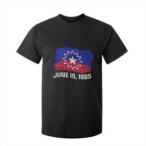 Juneteenth Flag 1865 T Shirt For Kid Black Freedom Black History TS01 Black Print Your Wear