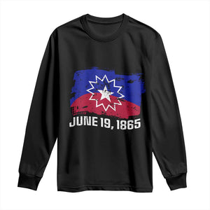 Juneteenth Flag 1865 Long Sleeve Shirt Black Freedom Black History TS01 Black Print Your Wear