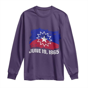 Juneteenth Flag 1865 Long Sleeve Shirt Black Freedom Black History TS01 Purple Print Your Wear