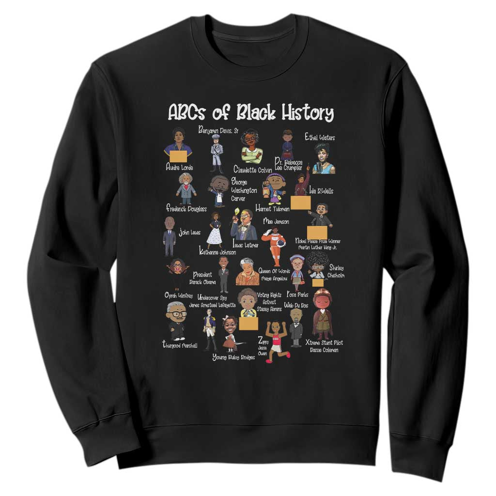 ABCs of Black History Shirt Original Juneteenth Sweatshirt TS01 Black Printyourwear