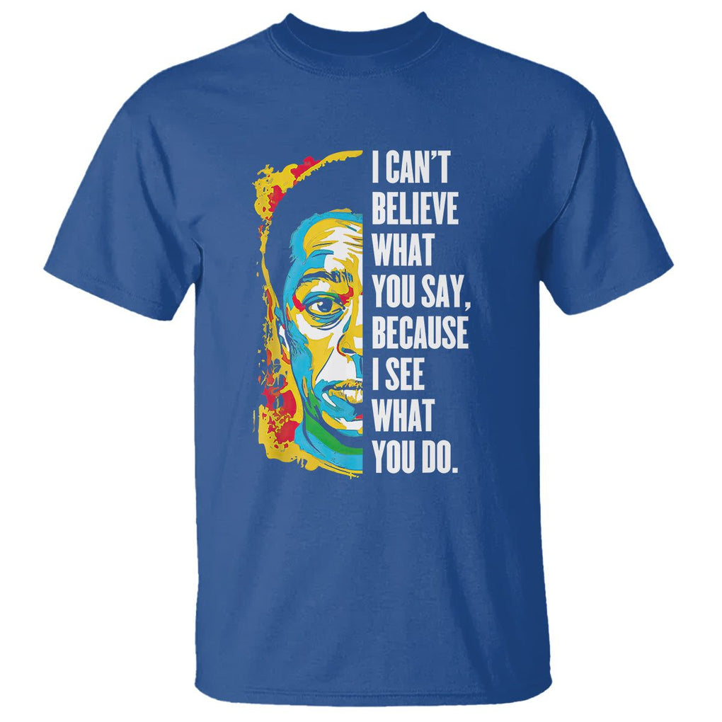 James Baldwin Graffiti Art Juneteenth Black History Month T Shirt TS01 Royal Blue Printyourwear
