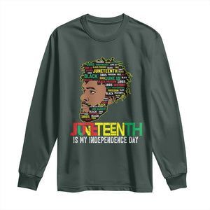 Juneteenth 1865 King Long Sleeve Shirt June 19th Black Freedom African American History TS01 Dark Forest Green Print Your Wear