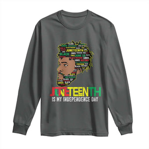 Juneteenth 1865 King Long Sleeve Shirt June 19th Black Freedom African American History TS01 Dark Heather Print Your Wear