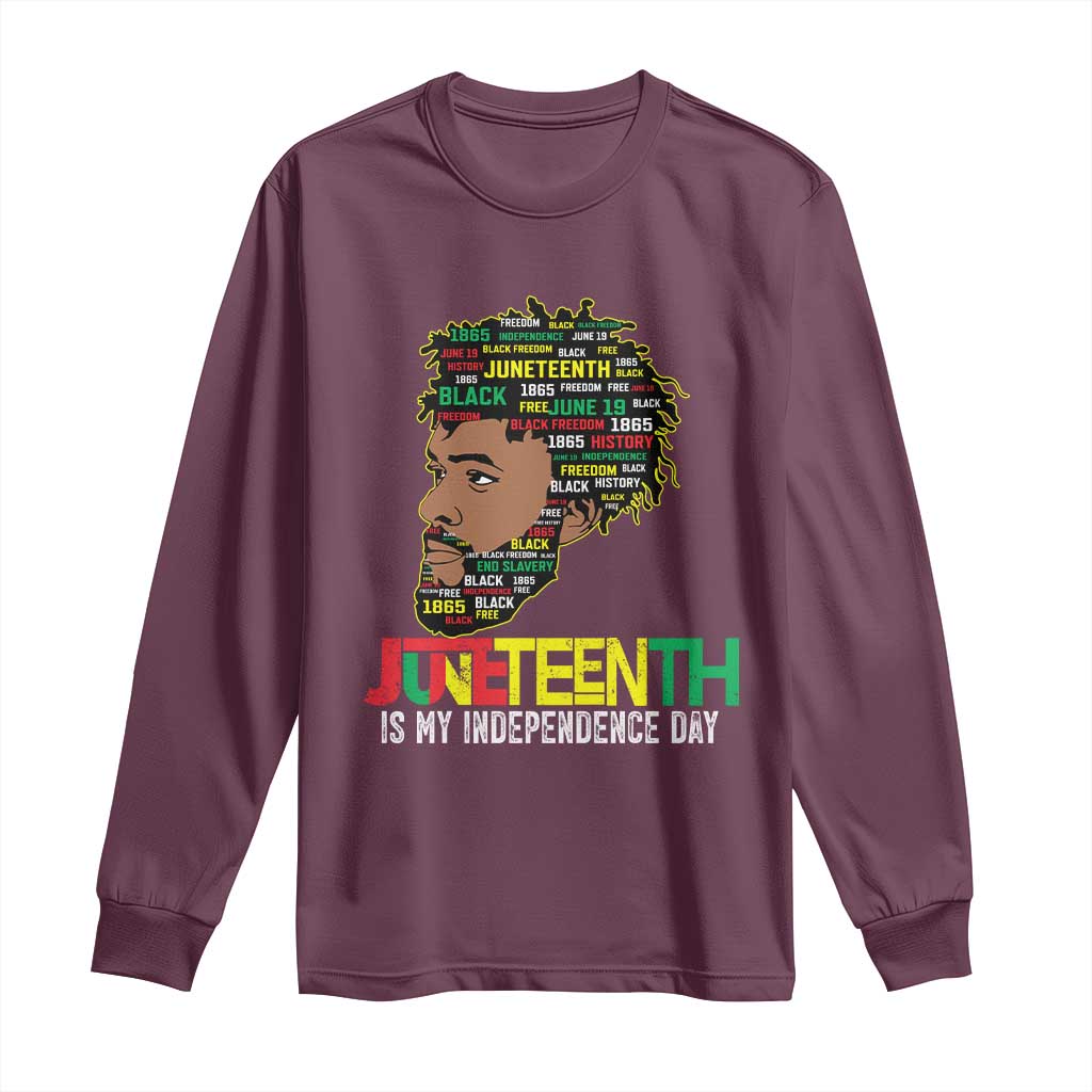 Juneteenth 1865 King Long Sleeve Shirt June 19th Black Freedom African American History TS01 Maroon Print Your Wear