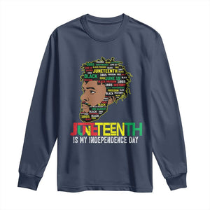 Juneteenth 1865 King Long Sleeve Shirt June 19th Black Freedom African American History TS01 Navy Print Your Wear