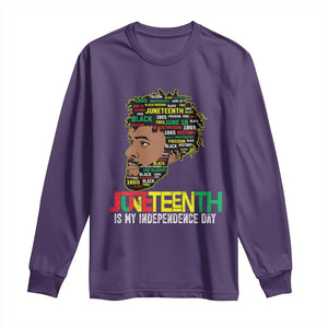 Juneteenth 1865 King Long Sleeve Shirt June 19th Black Freedom African American History TS01 Purple Print Your Wear