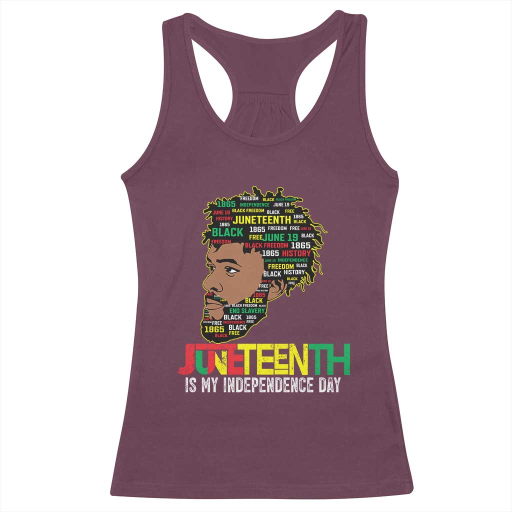 Juneteenth 1865 King Racerback Tank Top June 19th Black Freedom African American History TS01 Maroon Print Your Wear
