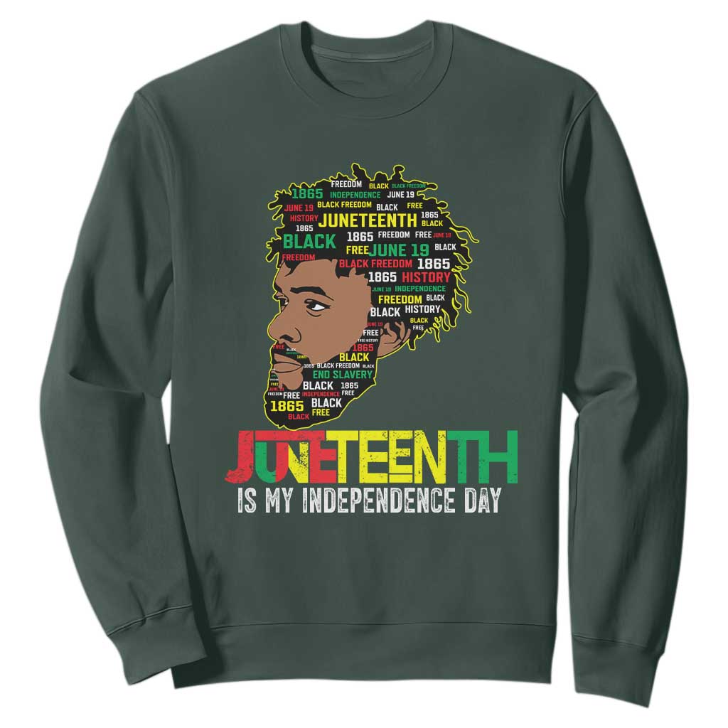 Juneteenth Celebrating Black Freedom African American 1865 Sweatshirt TS01 Dark Forest Green Printyourwear