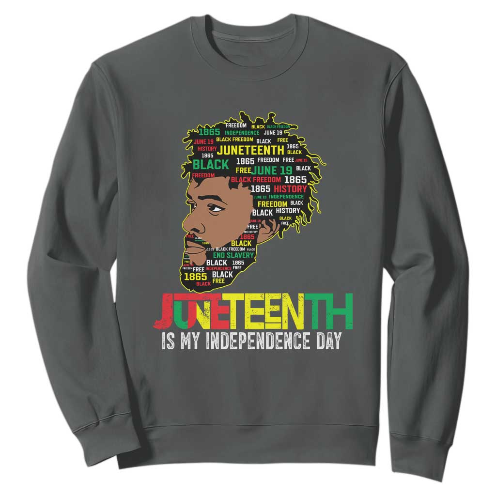 Juneteenth Celebrating Black Freedom African American 1865 Sweatshirt TS01 Dark Heather Printyourwear