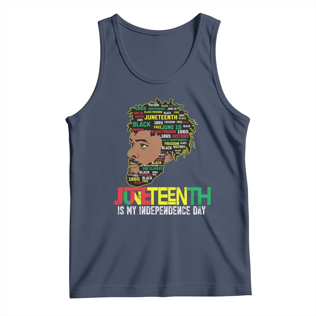 Juneteenth 1865 King Tank Top June 19th Black Freedom African American History TS01 Navy Print Your Wear