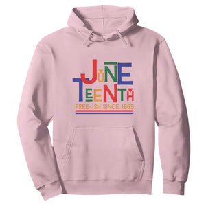 Free Ish Hoodie Juneteenth Celebration Since 1865 Retro TS01 Light Pink Printyourwear