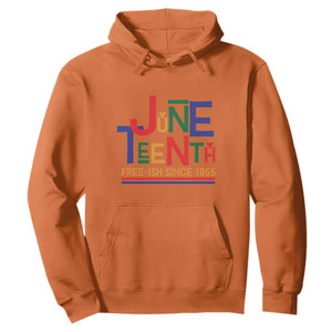 Free Ish Hoodie Juneteenth Celebration Since 1865 Retro TS01 Orange Printyourwear