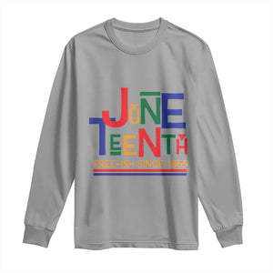 Free Ish Long Sleeve Shirt Juneteenth Celebration Since 1865 Retro TS01 Sport Gray Print Your Wear