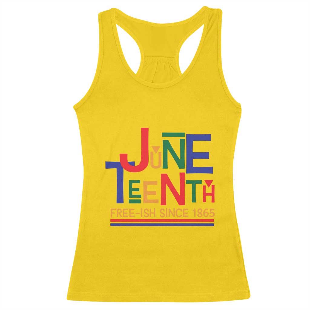 Free Ish Racerback Tank Top Juneteenth Celebration Since 1865 Retro TS01 Daisy Print Your Wear