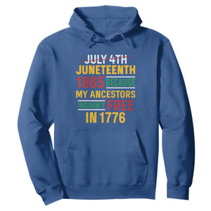 July 4th Juneteenth Hoodie July 4th Juneteenth - My Ancestors Weren't Free TS01 Royal Blue Printyourwear