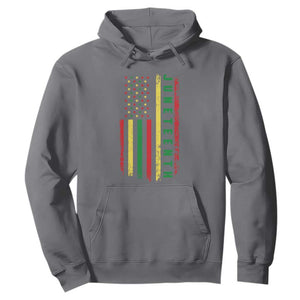 Happy Juneteenth Flag Hoodie Melanin Black Pride Pan African 1865 TS01 Charcoal Printyourwear