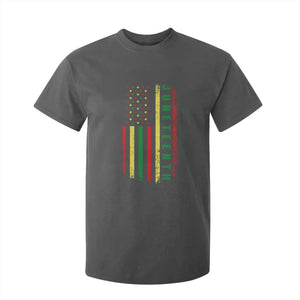 Juneteenth American Flag T Shirt For Kid Melanin Black Pride Pan African 1865 TS01 Dark Heather Print Your Wear