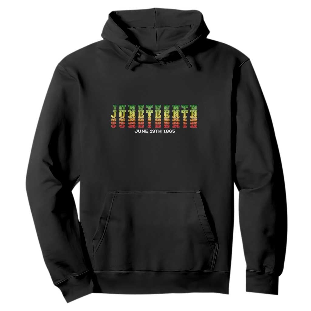 Happy Juneteenth Is My Independence Day Hoodie TS01 Black Printyourwear