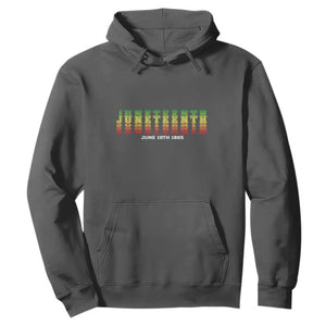 Happy Juneteenth Is My Independence Day Hoodie TS01 Dark Heather Printyourwear