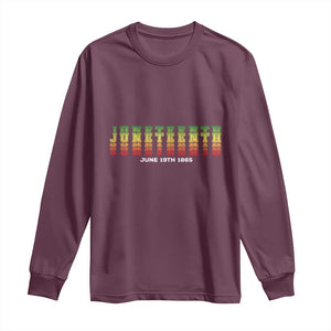 Juneteenth Is My Independence Day Long Sleeve Shirt TS01 Maroon Print Your Wear