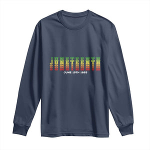 Juneteenth Is My Independence Day Long Sleeve Shirt TS01 Navy Print Your Wear