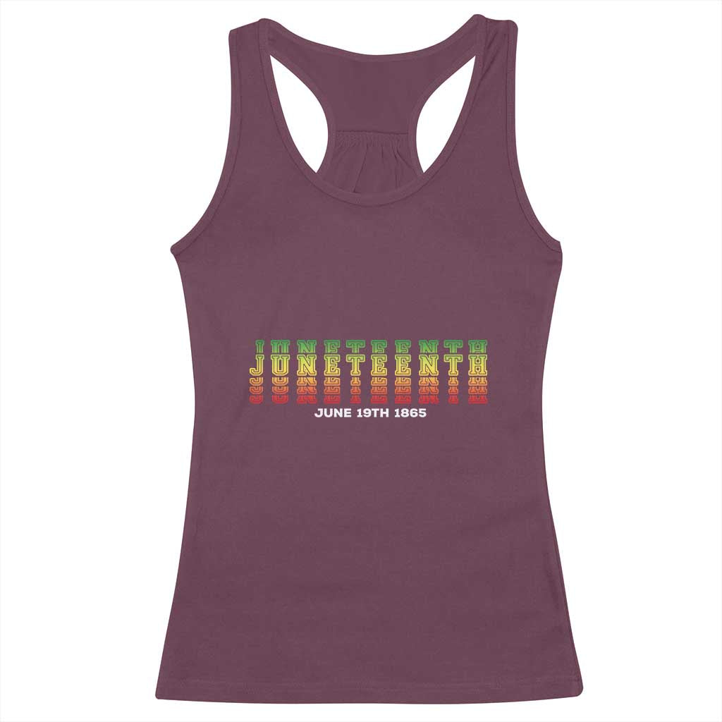 Juneteenth Is My Independence Day Racerback Tank Top TS01 Maroon Print Your Wear