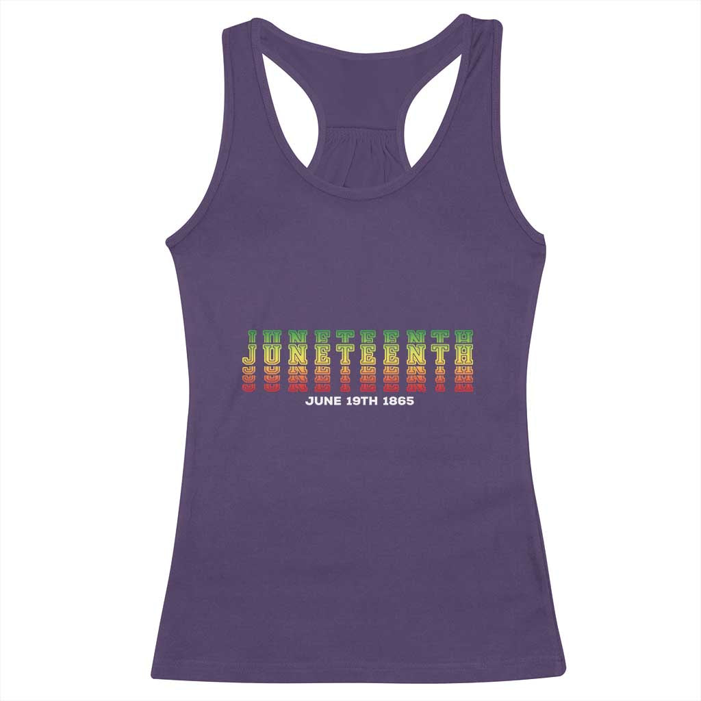 Juneteenth Is My Independence Day Racerback Tank Top TS01 Purple Print Your Wear