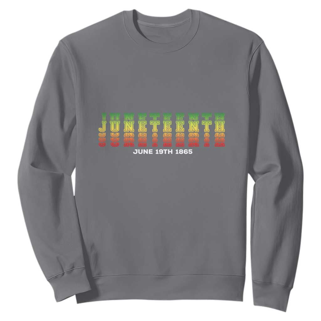 Happy Juneteenth Is My Independence Day Sweatshirt TS01 Charcoal Printyourwear