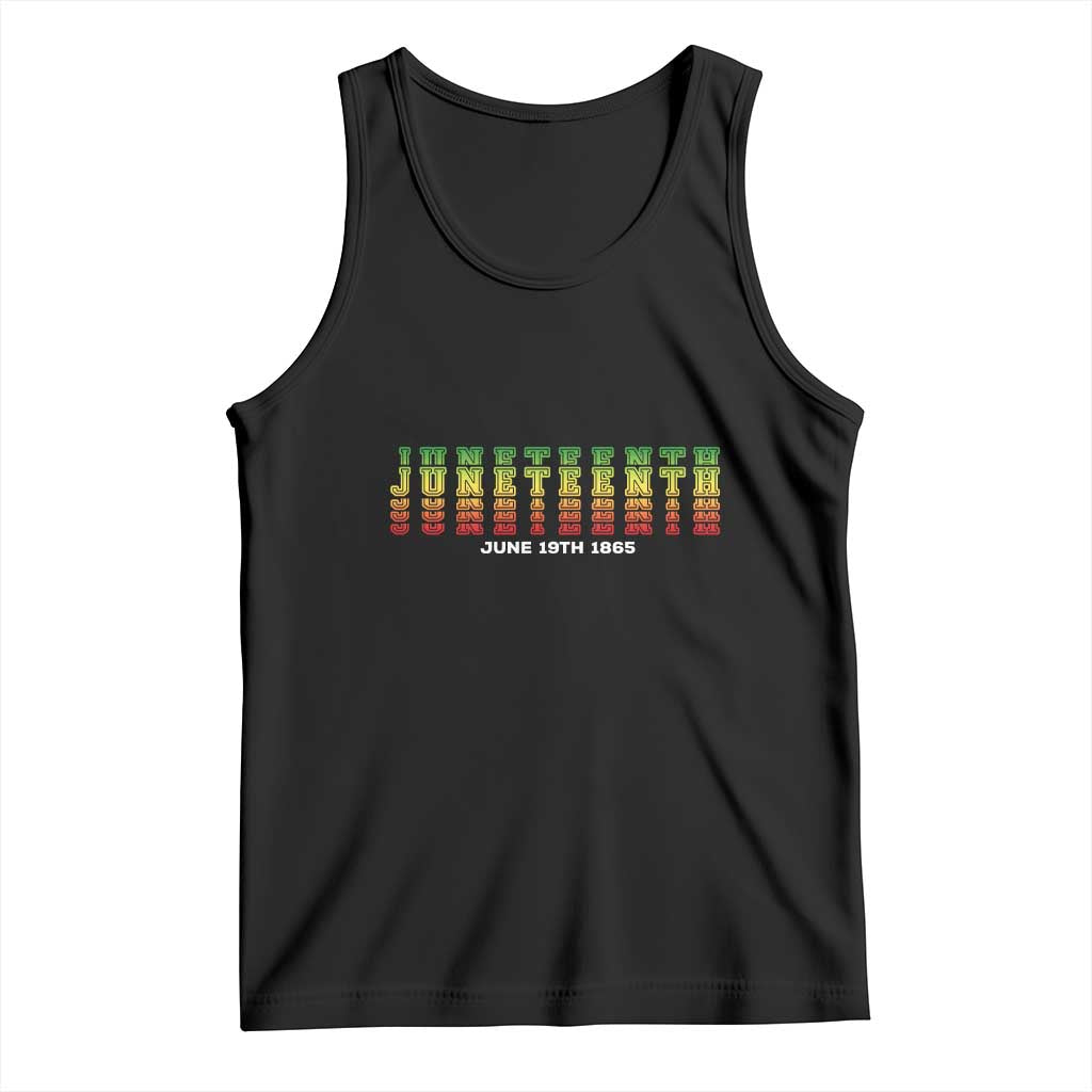 Juneteenth Is My Independence Day Tank Top TS01 Black Print Your Wear