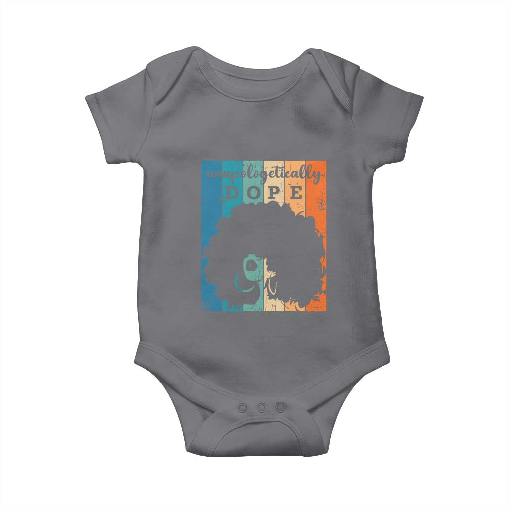 Unapologetically Dope Black Baby Onesie African American Pride TS01 Charcoal Print Your Wear