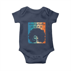 Unapologetically Dope Black Baby Onesie African American Pride TS01 Navy Print Your Wear