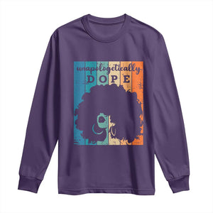 Unapologetically Dope Black Long Sleeve Shirt African American Pride TS01 Purple Print Your Wear