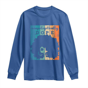 Unapologetically Dope Black Long Sleeve Shirt African American Pride TS01 Royal Blue Print Your Wear