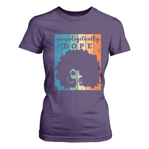 Unapologetically Dope Black T Shirt For Women African American Pride TS01 Purple Print Your Wear