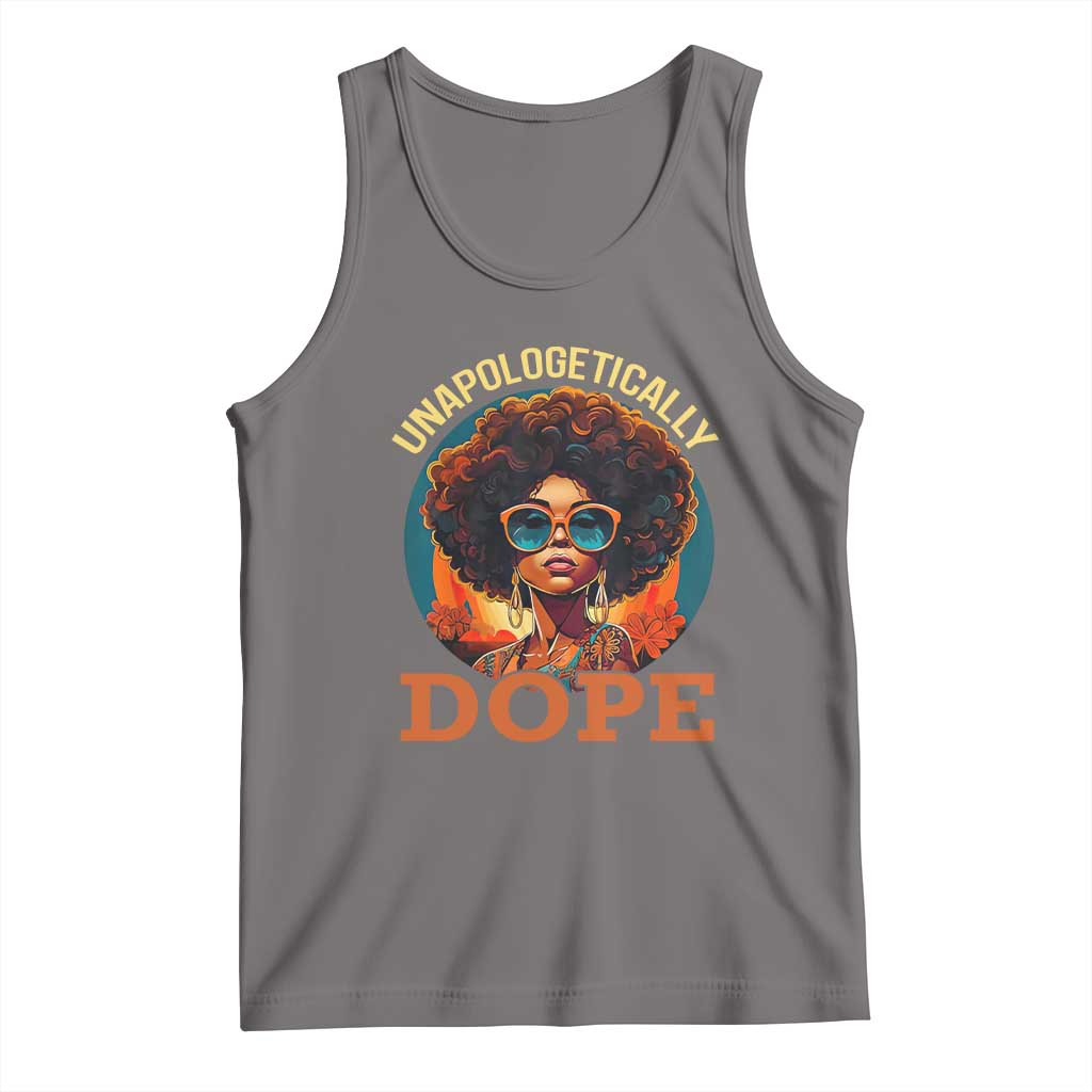 Black Women Unapologetically Dope Tank Top Juneteenth Black History TS01 Deep Heather Print Your Wear