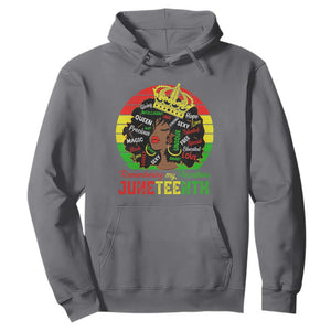 Black Women Hoodie Remembering My Ancestors Juneteenth Celebrate TS01 Charcoal Printyourwear