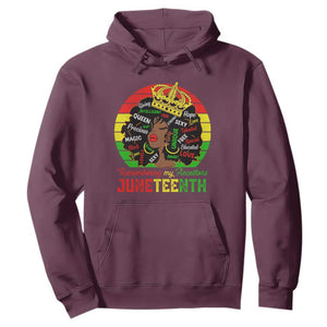 Black Women Hoodie Remembering My Ancestors Juneteenth Celebrate TS01 Maroon Printyourwear