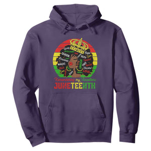 Black Women Hoodie Remembering My Ancestors Juneteenth Celebrate TS01 Purple Printyourwear