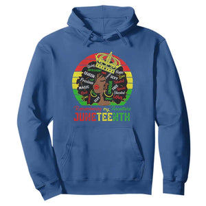 Black Women Hoodie Remembering My Ancestors Juneteenth Celebrate TS01 Royal Blue Printyourwear