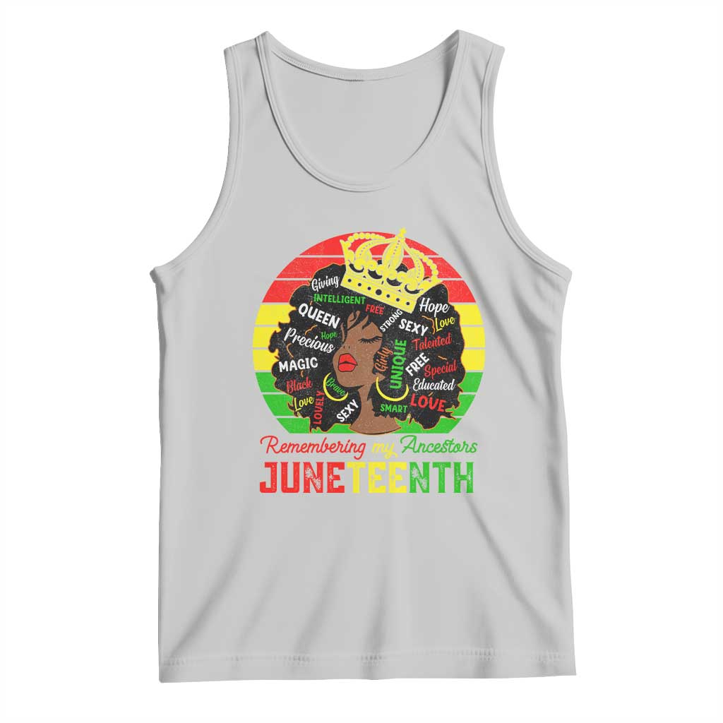 Black Women Tank Top Remembering My Ancestors Juneteenth Celebrate TS01 Ash Print Your Wear